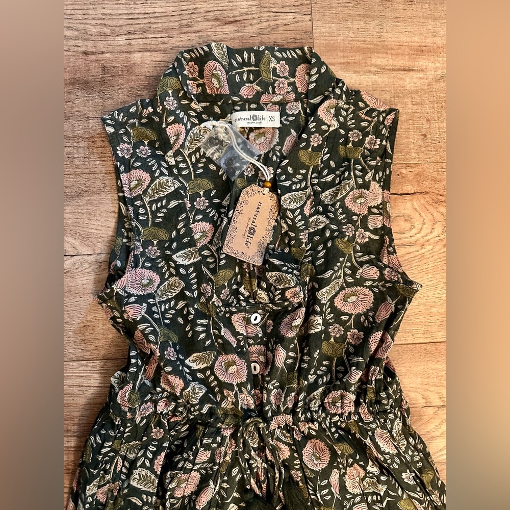 NATURAL LIFE Green Floral Midi Dress - Picture 2 of 9